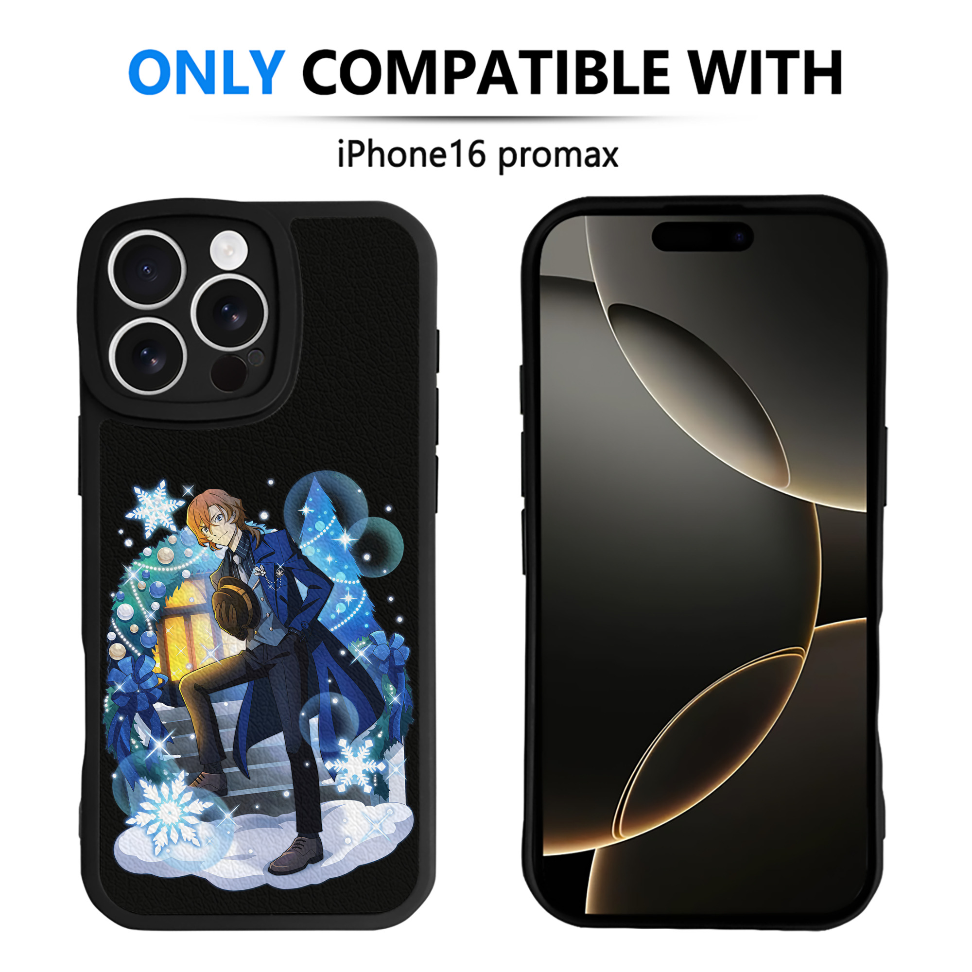 （画像用） 文豪ストレイドッグス Bungo Stray Dogs 【iPhone 16シリーズ対応】シリコンスマホケース（レザー調） 材質：シリコン